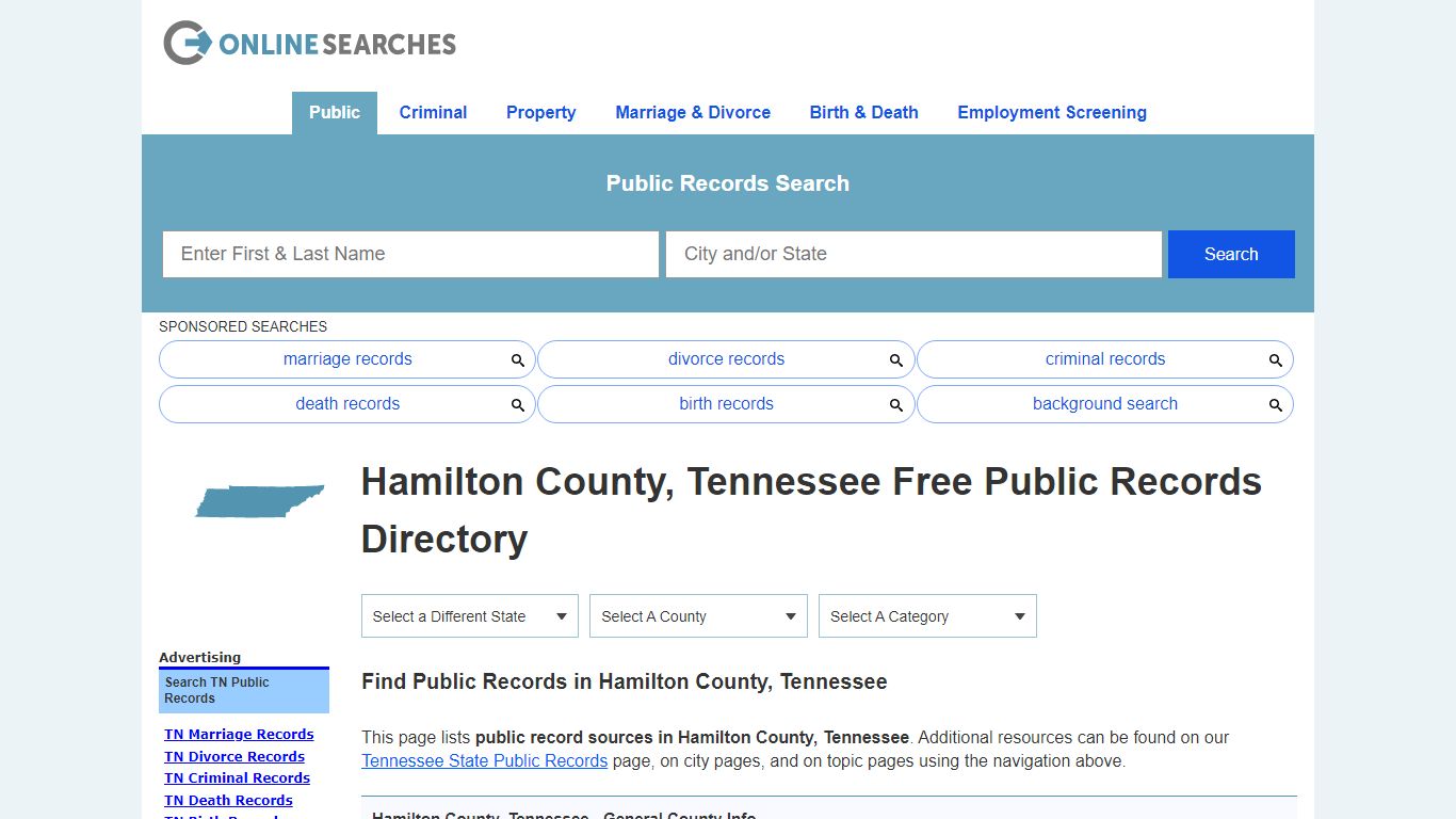 Hamilton County, Tennessee Public Records Directory